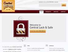 Tablet Screenshot of centrallockandsafe.com